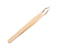 EPIGEIST Pince à Cils Dorée en Métal de O, Outil Applicateur Précis pour Extensions de Cils, Pince à Épiler Séparatrice Légère, pour Usage Professionnel Domicile