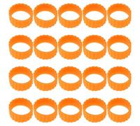 EPIGEIST Pinces à Bougies Coniques en Silicone Orange, Inserts pour Supports de Bougies, Anneaux de Préhension pour Chandelles Coniques, Lot de 20 Pièces pour Fixation Stable et