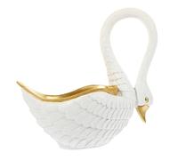 EPIGEIST Plateau de Rangement Résine Forme Cygne Décoratif Blanc Porte-clés et Support Bague pour Organisation Bureau et Maison Décoration Élégante et Fonctionnelle
