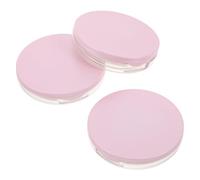 EPIGEIST Poudrier Rechargeable 3 Pièces 5 G avec Houppette et Miroir Étui Compact Rose pour Poudre et Compacte Petit Format Voyage Récipient Maquillage Portable pour Retouche Facile