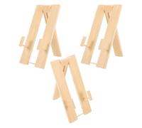 EPIGEIST Présentoir Pliable en Bambou pour Éventail Pliant 18,5 Cm - Lot de 3 Supports Portatifs Décoratifs pour Éventails Japonerie - Base Légère et Compacte pour Décoration