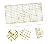 EPIGEIST Règle Patchwork Transparente pour Couture et Quilting Gabarit Découpe Règle Rigide Multifonction avec Système Dangles et Numérotation Claire Accessoire Guide pour Projets de