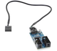 EPIGEIST Répartiteur USB 2.0 Autocollant Adhésif en PCB vers Double 9 Broches 9 Broches Accessoire Informatique Essentiel Hub Interne Haute Performance pour Carte Mère