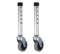 EPIGEIST Roues de Rechange pour Déambulateur 1 Pair Alliage d'Aluminium Rotation 360 Degrés Structure Robuste Adaptées aux Seniors à Domicile et à l'Hôpital