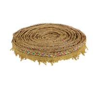 EPIGEIST Ruban de Dentelle Dorée Métallique avec Sequins pour Broderie Couture Décoration de Bouquets et Embellissements Diy Bordure Tissée Résistante