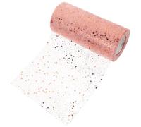 EPIGEIST Ruban Tulle à Sequins Rose Doré pour Décoration Mariage Fête Tissu Organza Brillant pour et Accessoires DIY