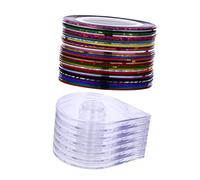 EPIGEIST Rubans Adhésifs Pour Nail Art Ligne De Ruban Marquage 38 Pcs 32 Couleurs Ensemble Autocollants Manucure Diy Transparent Boîtier Distribution