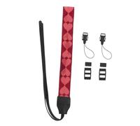 EPIGEIST Sangle de Cou pour Appareil Photo Réglable Polyester Tressé Imitation Cuir Rouge Antidérapante et Bandoulière Confortable pour Caméras Vintage et DSLR