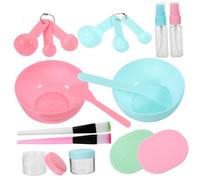EPIGEIST Set Bol Masque DIY pour Visage Kit Maquillage Lavable avec Spatule Cuillère Doseuse et Spray Outils Cosmétiques pour Soins Peau Rose