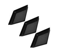 EPIGEIST Soucoupes pour Plantes Carrées en Polypropylène 3 Pièces Noires 40 Cm pour Pots D'extérieur Plateau de Plantation Résistant Récupérateur d'eau pour Balcon et Jardin