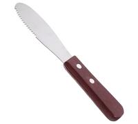 EPIGEIST Spatule à Beurre Inox Dentelée Manche Bois, Couteau à Fromage Portable, Racloir Pratique pour Tartiner Beurre, Confiture et Pâtisserie, Ustensile la Cuisine Compact et Léger,