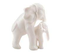 EPIGEIST Statue Élégante Maman et Bébés Porcelaine Blanche Décoration Stable pour Salon et Bureau Cadeau Symbolique Amour Maternel