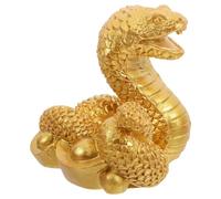 EPIGEIST Statue Serpent Résine Décorative Chinoise pour Nouvel an Sculpture Vif et Ornement Maison et Bureau Modèle Sécurisé Aux Bords Arrondis