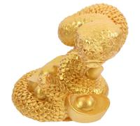 EPIGEIST Statue Serpent Résine Dorée Décorative Figurine Feng Shui Animale Sculpture Vif pour Jardin Balcon et Bureau