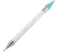EPIGEIST Stylo à Ongles Outil Facile à Utiliser Double Extrémité en Acrylique Blanc pour Nail Art pour Clous et Strass, pour Artistes Professionnels et Débutants