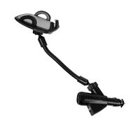 EPIGEIST Support De Téléphone pour Voiture Allume-Cigare Double Port USB Chargeur Voiture Compatible Smartphones 3-6,5 Pouces Protection Anti-Rayures Abs Pc Gris