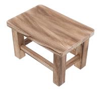 EPIGEIST Tabouret en Bois Massif Petit Tabouret Compact 1 Pièce Couleur Léger Brûlé sans Peinture Pieds Renforcés pour Se Chausser Salon Entrée Chambre et Salle de Bain