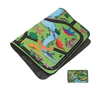 EPIGEIST Tapis de Jeu Garçon et Filles 50x80 Cm Motif Dinosaure et Route Antidérapant Surface Facile à Nettoyer Tapis D’éveil pour Petit Garçon Salle de Jeux et Chambre