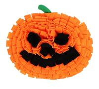 EPIGEIST Tapis de Reniflage pour Chien Grand Chien Tapis Alimentation Polaire Forme de Citrouille Orange Interactif pour Stimuler Le Comportement et