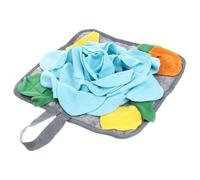 EPIGEIST Tapis de Reniflement en Polaire Bleu pour Lapin Fond Antidérapant et Sangles Suspendues - Coussin D’Alimentation Lente ’Entraînement pour Stimuler L’Instinct Naturel et Réduire