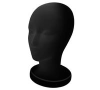 EPIGEIST Tête Mannequin Mousse Noire pour de Chapeaux et Perruques Support Stable et pour Magasins et Usage Domestique Aide Au Séchage Mise Forme