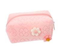 EPIGEIST Trousse de Maquillage Voyage Femme Petite Taille Coton Rose Poudré Matelassée Compact Portable Rangement Essentiel Cosmétique