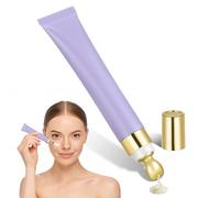 EPIGEIST Tube de Contour des Yeux Vide 20 Ml Violet Mat Embout Massage en Alliage de Zinc Applicateur Cosmétique Précis et Rechargeable pour Soins Peau et Voyage