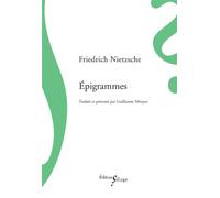 Épigrammes - Friedrich Nietzsche - Sillage - broché - Essai