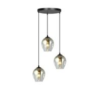 Epikasa Lampe à Suspension Istar, acier, noir, gris, 40 x 100 x 40 cm