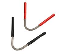 Épilatateur de Poils du Visage Spring avec une Poignée Non Glissée, 2pcs Repisser les Cheveux en Acier Inoxydable pour les Joues au Menton, Rouge/Noir, Rangement Facile et Voyageur