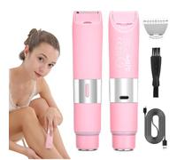 Épilateur 2 en 1 à double tête pour femme, épilateur rechargeable, mini épilateur électrique sans fil pour le corps, le visage, les zones de ligne de bikini, les aisselles, les bras, les jambes