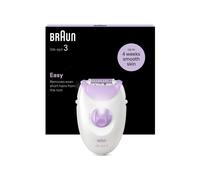 Épilateur Braun Silk-épil 3 SE3-000 Violet/Blanc 20 Pinces MicroGrip Secteur 100-240V avec Lumière Intégrée 2 Vitesses