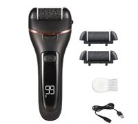 Épilateur électrique 2 en 1 pour callosités des pieds, broyeur électrique pour les pieds, élimination automatique de la peau des pieds et callosités, noir, A