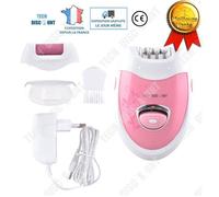 Épilateur électrique 2 en 1 pour femme TD® Épilateur Filaire Femme pour zones sensibles avce 2 lames et brosse de nettoyage blanc