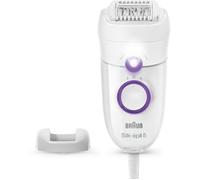 Braun Silk-épil 5, Depilatore Donna, Epilatore Elettrico Donna Adatto ai Contorni Difficili, con Impostazione della Velocità, Epilazione confortevole, Idea Regalo, 5-505 Bianco e Viola