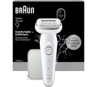 Braun Épilateur Silk-epil 9 SES9-000 – Tête 40% plus large, peau sèche et humide, 5 accessoires
