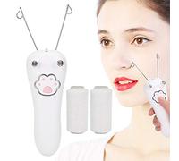 Épilateur électrique de fil de coton dispositif de machine d'épilation de corps facial, rasoir d'épilation de filetage facial de chargement USB, épilateur facial, épilateur de femmes(blanc)