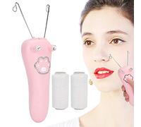 Épilateur électrique de fil de coton dispositif de machine d'épilation de corps facial, rasoir d'épilation de filetage facial de chargement USB, épilateur facial, épilateur de femmes(rose)