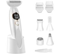 Épilateur électrique multifonction pour femme, rasoir avec lames flottantes 3D, étanchéité IPX7, design à faible bruit, convient pour les peaux sensibles, ligne de bikini, aisselles et corps