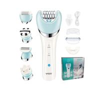 Épilateur Électrique pour Femme 5 en 1 pour épilation Humide et Sèche avec épilateur, Rasoir, Exfoliant, Nettoyage