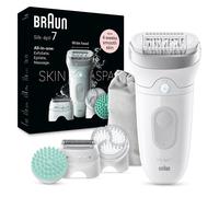 Épilateur Avec Tête Large Braun Silk-Épil 7 Skinspa Blanc/Argent (7-081)