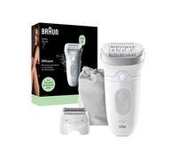 Braun Épilateur électrique Silk-épil 7 7-041 — tête large, Wet & Dry, blanc/argent
