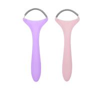 Épilateur facial à ressort pour femmes, épilateur portable à filetage pour lèvre supérieure, menton, joues, acier inoxydable, plastique, rose, violet, 2 pièces