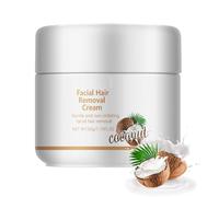 Épilateur facial pour femme - Extrait de noix de coco - Crème dépilatoire indolore - Crème dépilatoire pour zones intimes - Formule douce - Crème d'épilation intime pour bikini zone pubienne visage et