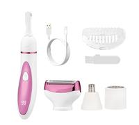 Épilateur Femmes - Électrique Doux Détachable - Épilation Faciale pour Femmes - pour les Sourcils, Nez, Jambes, Corps, Peau Sensible, Maison, Salle de Bain, Extérieur et Hôtel