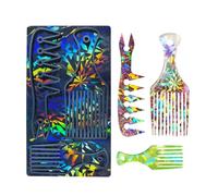 Épilateur holographique en résine pour animaux de compagnie Moules souples pour animaux de compagnie Peigne à cheveux en silicone Forme arc-en-ciel Outil de soins pour animaux de compagnie Forme Art