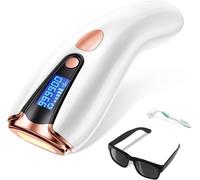 Epilateur Lumiere Pulsee,999,000Flashs IPL Épilateur Laser Définitif Epilation 2 Modes 5 Niveaux Dnergie Epilateur Electrique,Blanc