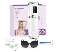 Épilateur Lumière Pulsée, 999,999 Flashs Laser Epilation Definitive, 3 Niveaux Énergie Lumière Pulsée, Résultats Durables, Épilation Laser pour Femme et Homme, Aisselles, Bikini, Corps-Blanche