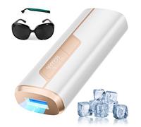 Épilateur Lumière Pulsée IPL de Refroidissement, Épilateur Laser avec 9 Niveaux D'énergie et 999900 Impulsions Lumineuses, Fonctions-HR/SC/RA 2 Modes, Épilation pour Hommes Femmes Visage Jambes