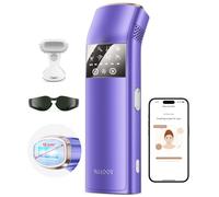 Épilateur Lumière Pulsée, Max 25J IPL Epilateur Laser Epilation Définitive TRIPLE PULSE, 12cm² avec Saphir Glacial 3℃ Indolore, pour Corps Visage Bikini, Femme Homme(Violette)